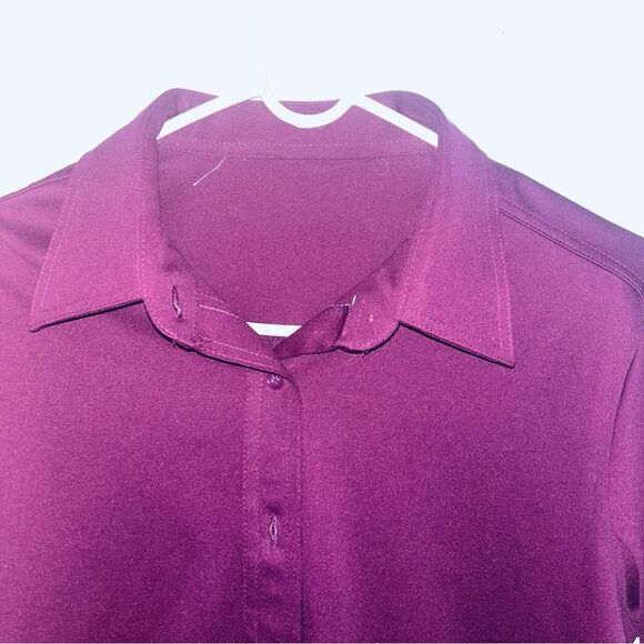 New Collard Purple Long Sleeve Button Down Shirt Womens Small - Picture 2 of 4